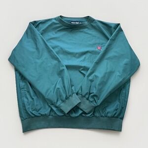 Polo Golf Ralph Lauren Men's XXL Pullover Windbreaker Green Crest Logo Jacket